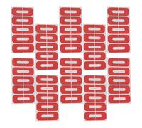 100pcs U Shape Nail Polish Protector Peel off Plastic Red | Cuticle and Nail Use, Daily Wear and Creative Designs, Spill Proof Guard Stickers for French Tip Painting