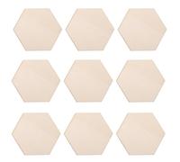 100pcs Unfinished Hexagon Wooden Coasters Blank Pieces