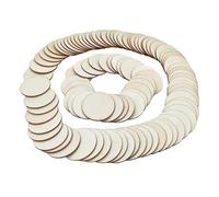 100PCS Unfinished Wood Circles Discs for Crafts, 5cm Blank Wood Slices Wooden Rounds Cutouts for Painting and Home Decor