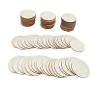 100PCS Unfinished Wood Circles Discs for Crafts, 7cm Blank Wood Slices Wooden Rounds Cutouts for DIY Painting and Home Decor