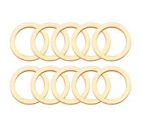 100pcs Unfinished Wood Discs Christmas Wreath Rings Nativity Decor Natural Wood Rings Bamboo for Crafts Wreath Blanks Ring Macrame Wood Rings Ornament Round Wooden