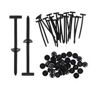 100Pcs Universal Cable Tie Buckle - Nylon Zip Ties Holder, Repair Kit Cable Management, Car Wire Tidy Clips, Cleat Tape Heavy Duty, Trickle Holder for Car Fender, Bumper (100)