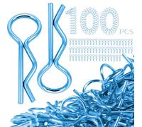 100pcs Universal RC Body Clips Pins - Compatible with Traxxas, Arrma, Redcat, Axial, HPI, HSP, Exceed, Himoto, Losi, RC4WD, Tamiya, Fits 1/8, 1/10, 1/12 Scale RC Cars, Trucks, Crawlers, Buggies