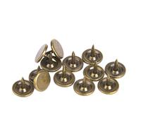 100Pcs Upholstery Tacks Flat Head Cyan Bronze Iron Upholstery Nail Decorative Pin Sofa Furniture Tacks Nails (Diameter 9MM*Total length 8MM)