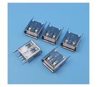 100Pcs USB Type A 4Pin Straight Female Socket 180 Degree PCB Solder Connector CZAOINCU