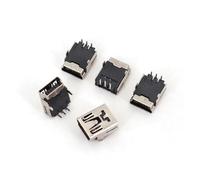 100Pcs USB Type B 5Pin DIP Right Angled 2 Legs Female Socket PCB Solder Connector BIANMTSW