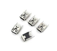100Pcs USB Type B 5Pin Female Socket Straight 180 Degrees DIP PCB Solder Connector BIANMTSW