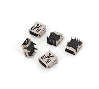100Pcs USB Type B Female Right Angled 5Pin DIP 4 Legs PCB Socket Connector BIANMTSW