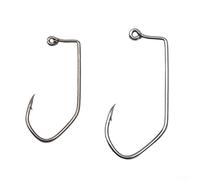 100pcs V Bend 90 Degree Aberdeen Offset Jig Fly Tying Hooks Made of Thick Steel Wire with Resistant Black Nickel Coating for Fishing Reliability (1#)