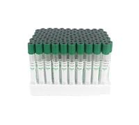 100pcs Vacuum Blood Collection Tubes EDTA K2, Clot Activator, Plain, Heparin Lithium/Sodium, Gel & Clot, Fluoride, Citrate 1:4/1:9, Sterile 1.6-10ml PET Glass PRP Tubes(Glass 5ml Sodium heparin green)
