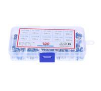 100pcs Variable Resistor Assortment Kit 10 Values 500 1M ohm 6mm Potentiometer RM065 Preset Carbon Film Horizontal Trimmer with Storage Box