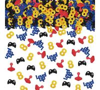 100pcs Video Game 8th Birthday Confetti, Level Up 8th Birthday Table Confetti, Game Controller Paper Scatters, Gaming Themed 8th Anniversary Party Table Decoration