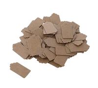 100pcs Vintage Kraft Paper Gift Tags Jewelry Label Craft Decor 2x4cm Back to School Off to College Cupcake Tags Stick Cupcake Tag Gift with Holes White Tag Kraft Paper Black