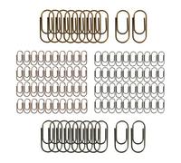 100PCS Vintage Mini Paper Clips Document Clips Binder Paper Clip Cubicle Paper Clips (2 Bronze Colors)