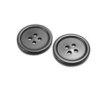 100Pcs Vintage Resin Black Four-Hole Buttons, Suitable for DIY Crafts, Clothing and Coat Decoration Projects,15mm