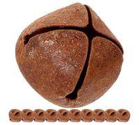 100pcs Vintage Rusted Iron Bell Ornament with Star Cutouts Brown