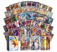 (100PCS Vmax) Pokemon Cards English Pikachu Charizard Mewtwo Eevee Flash Battle Game Collectible Card Kids Toys Gifts