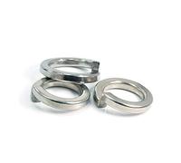 100pcs Washers, 304 Stainless Steel, Square Spring Washers, Split Lock Spring Washers M1.6 M2 M5 M3 M6 M8 Indoor Outdoor General Maintenance(M6)