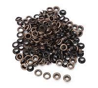 100PCS Washers Brass Eyelet Grommets Kit, Brass Double Sided Eyelets Rivets Grommet for Belt Shoes Bag Leather Craft 5mm (Bronze)