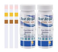 100pcs Water Hot Tub Test Strips, 3 In 1 Ph Test Strips Set For Rapid Measurement Of Residual Chlorine In Water Ph Total Hardness Alkalinity For Tubs Free Bromine Ttorage Testing Kit Accessories (100)