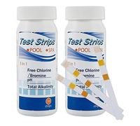 100PCS Water Quality Testing Strips, 3 In 1 Hot Tub Test Strips, PH Tester Papper for Chlorine/Bromine PH Total Alkalinity Quick Water Testing for Hot Tubs Swimming Pools