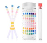 100Pcs Water Quality Testing Strips for Swimming Pool,Aquarium Water Test Kit,Drinking Water Test,for Freshwater, Fish Tank, Fish Pond,Testing pH,Hardness, Iron Copper Nitrate Nitrite Chlorine