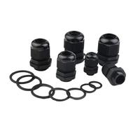 100PCS Waterproof Cable Gland Assortment M8 M12 M16 M20 M25 M32 M40 Black Nylon IP68