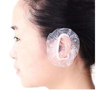 100pcs Waterproof Ear Covers Caps Plastic Ear Protectors Tool Disposable Hair Dye Shower Bathing Earmuffs Shower Caps