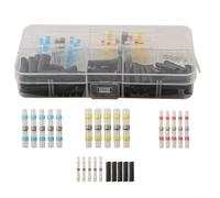 100pcs Waterproof Heat Shrink Butt Wire Connectors with Solder Seal Sleeve - Polyolefin Tubing for Marine, Automotive & Industrial Use -