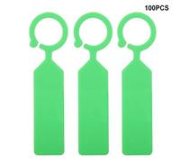 100Pcs Waterproof Plant Tree Tags Thick Plastic Garden Hanging Labels Nursery Seedling Marker(Green)