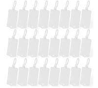100Pcs Waterproof Plastic Tags Blank Shipping Labels White Hang Tags with Zip Ties for Storage Marking, Logistic Transportation, Seedling Identification