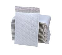 100pcs Waterproof Strong Adhesive Bubble Padded Mailing Bags, Tamper-Proof Shipping Packaging, Durable Protective Postal Self-Seal Jiffy Bags Envelopes (White, 26x22cm)