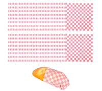 100pcs Wax Deli Paper Sheets for Food, 7x7in Grease Proof Food Basket Liners Sandwich Burger Wrapping Deli Greaseproof Paper Sheets Basket Liners for Sandwiches Hamburgers