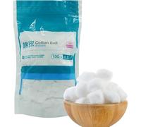 100Pcs White 0.8 Gram Cotton Ball with Self-Sealing Bag, Extra Large Absorbent Jumbo Cotton Balls, Natural Balls for Wound Care and Makeup, Swabs Tools Accessories