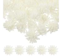 100pcs White Artificial Chrysanthemum Aromatherapy Flowers with Rattan Sticks and Pe Foam for Small Essential Oil Reed Diffuser, Office Desk Fragrance Diffuser Accessories