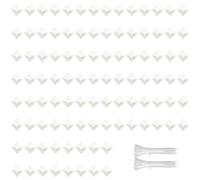 100Pcs White Cable Tie Adhesive Holders, Self Adhesive Wire Organizer, Zip Ties Sticky Pads for Organizing Messy Cables, Wires(M)