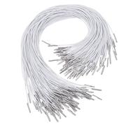 100pcs White Elastic Barbed Cord, Hat Elastic String Thread, Stretch Round String,Hoodie Drawstring Cords Threader for Stretch Loop Band Polypropylene Bracelet Ear Loop