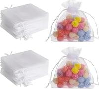 100Pcs White Mini Sheer Organza Gift Bags, 2x3 Breathable Storage Bag with Drawstring, Mesh Bags for Wedding Favor Party Pouch, Candy Pouches Gift Wrapping Supplies,Stationery and Gift Wrapping