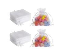 100Pcs White Mini Sheer Organza Gift Bags, 2x3 Breathable Storage Bag with Drawstring, Mesh Bags for Wedding Favor Party Pouch, Candy Pouches Gift Wrapping Supplies, Stationery and Gift Wrapping