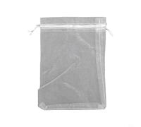 100PCS White Organza Bags, Sheer Mesh Bags Drawstring Bag, Wedding Favor Party Shower Pouch Jewelry Bags For Merchandising, Bracelets, Stones (15 * 20cm)
