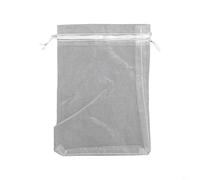 100Pcs White Organza Bags with Drawstring Wedding Party Favour Jewellery Candy Pouches Christmas Festival Packing Multiple Sizes(15 * 20cm)