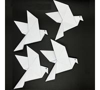 100PCS White Origami Paper Doves For Rustic Wedding Party Decorations Bday Bridal Shower DIY Origami Love Birds for Engagement/Valentine's Day Party Peace Dove Decor