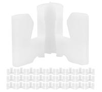 100pcs White Plastic Closet Shelf Connector for Wire Shelving Posts | Quick Closet Upgrade, Stable Secure Support, Wire Rack Remodeling, Fits Most Systems