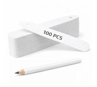 100Pcs White Plastic Plant Labels & Pencil, 12x1.3cm, Waterproof, Reusable, Ideal for Herb, Seed, Flower, Potted Plants, Vegetables Indoor Outdoor Garden - Concept4u