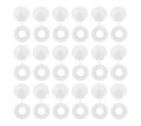 100pcs White Plastic Screw Caps with Hinged Cover
