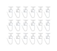 100pcs White Shower Drapery with Pleated Hook Easy Install Nylon Curtain Rail Slider Removable Home 6mm Head Window Hardware