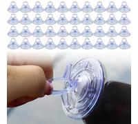 100Pcs Windshield Suction Cup, Clear PVC Small Suction Cups with Holes for Car Sun Shield, Window, Bathroom, Kitchen