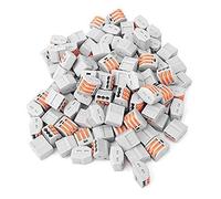 100Pcs Wire Connector, PCT-213 3 Port Conductor Terminal Adapter Block Lever-Nut Connector Quick Wire Connector(PCT-213)