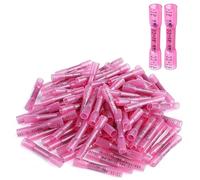 100PCS Wire Joiners with Metal Center Automotive Wire Connectors Clear Shrinkable Tubes Set for Superior Conductivity Shrinkable Cable Connectors