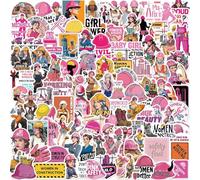100Pcs Women in Construction Industry Stickers, Female Trades Empowerment Quotes Hard Hat Boots Stickers, Colorful Waterproof Vinyl Graffiti Decals for Laptops Water Bottles Toolbox Worksite Decor